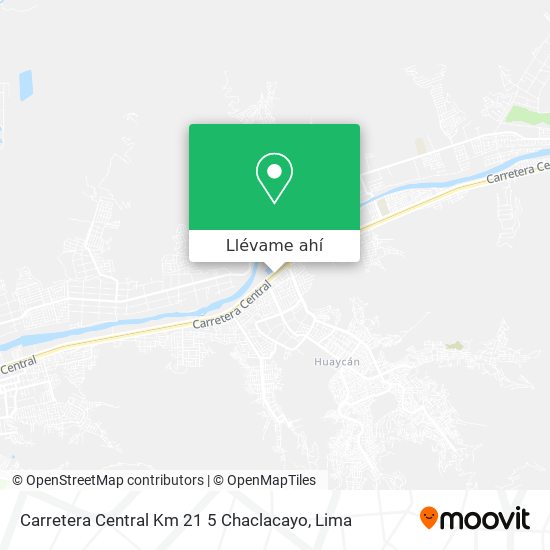 Mapa de Carretera Central Km 21 5 Chaclacayo