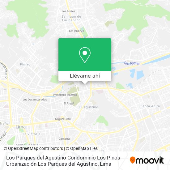 Mapa de Los Parques del Agustino  Condominio Los Pinos  Urbanización Los Parques del Agustino