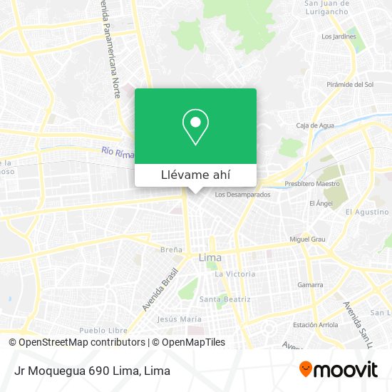Mapa de Jr  Moquegua 690  Lima
