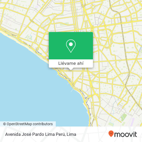 Mapa de Avenida José Pardo  Lima  Perú