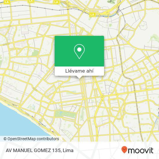 Mapa de AV  MANUEL GOMEZ 135