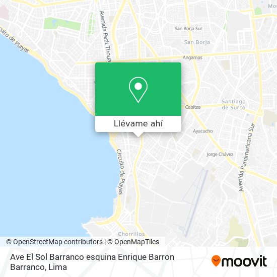 Mapa de Ave El Sol Barranco esquina Enrique Barron Barranco