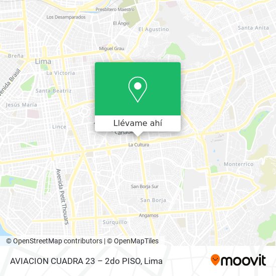 Mapa de AVIACION CUADRA 23 – 2do PISO