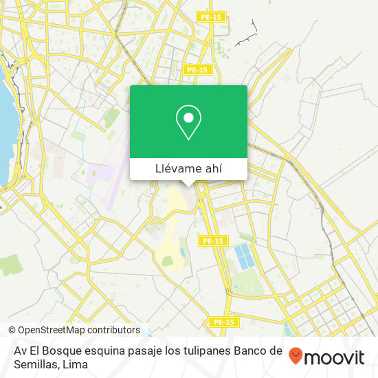 Mapa de Av El Bosque esquina pasaje los tulipanes Banco de Semillas