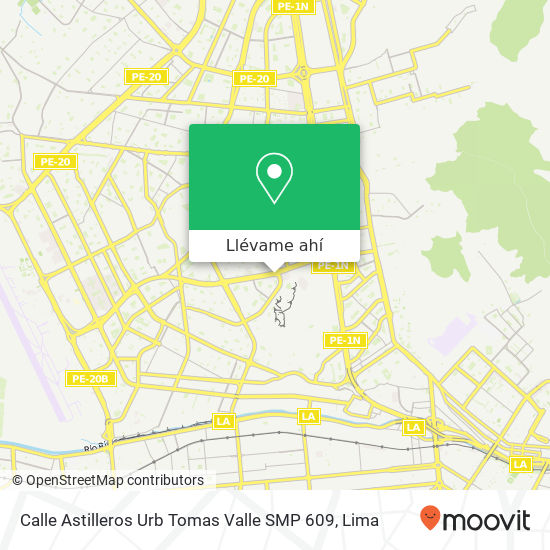 Mapa de Calle Astilleros  Urb  Tomas Valle  SMP 609