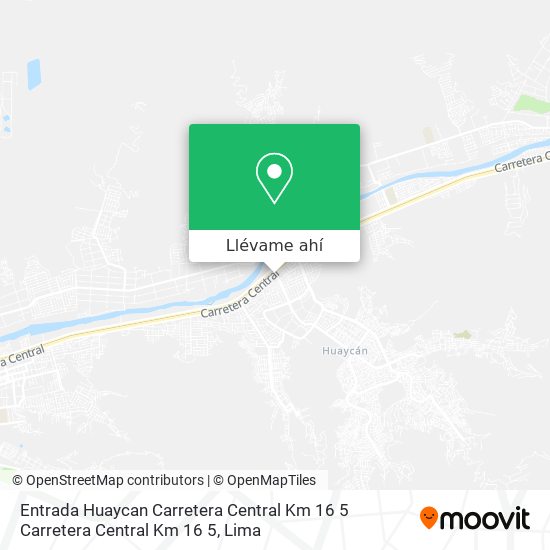 Mapa de Entrada Huaycan  Carretera Central Km 16 5 Carretera Central Km 16 5