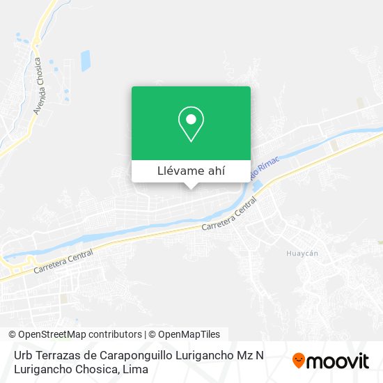 Mapa de Urb  Terrazas de Caraponguillo Lurigancho Mz N  Lurigancho Chosica