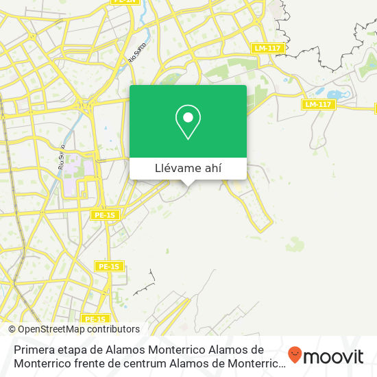 Mapa de Primera etapa  de Alamos Monterrico  Alamos de Monterrico  frente de centrum  Alamos de Monterrico