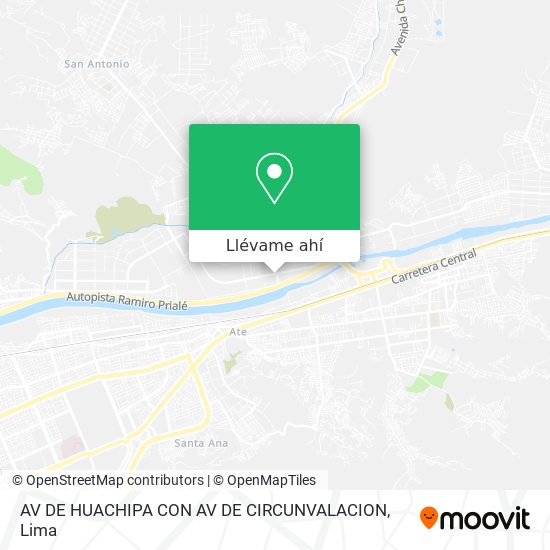 Mapa de AV  DE HUACHIPA CON AV  DE CIRCUNVALACION