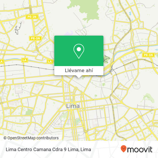 Mapa de Lima Centro  Camana Cdra 9  Lima