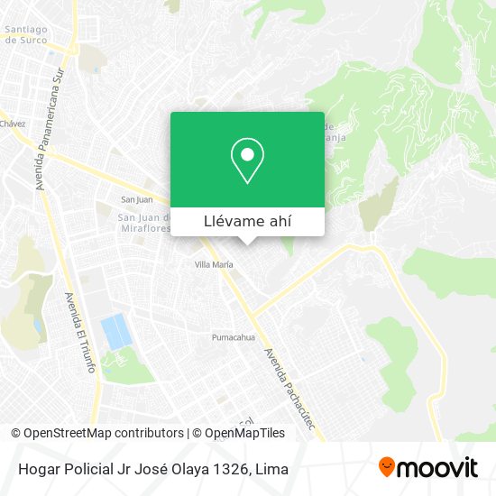 Mapa de Hogar Policial  Jr  José Olaya 1326