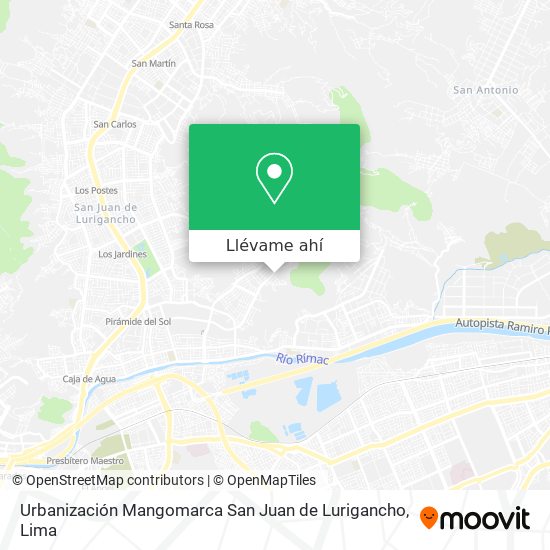 Mapa de Urbanización Mangomarca   San Juan de Lurigancho