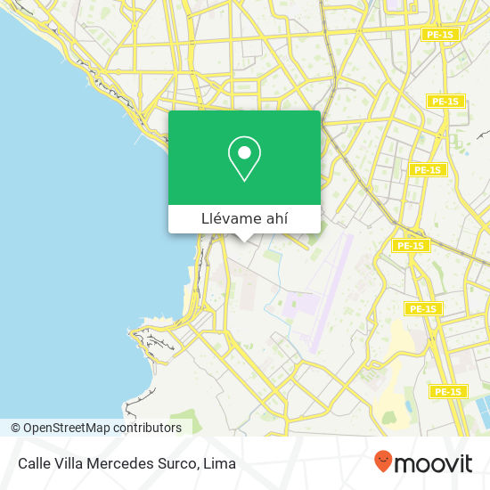 Mapa de Calle  Villa Mercedes  Surco