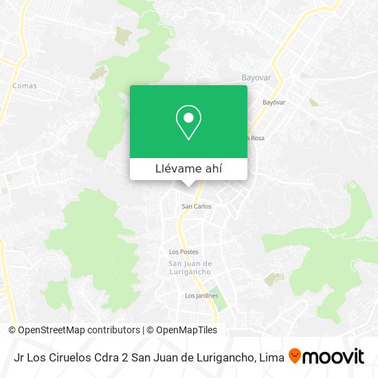 Mapa de Jr  Los Ciruelos Cdra  2  San Juan de Lurigancho