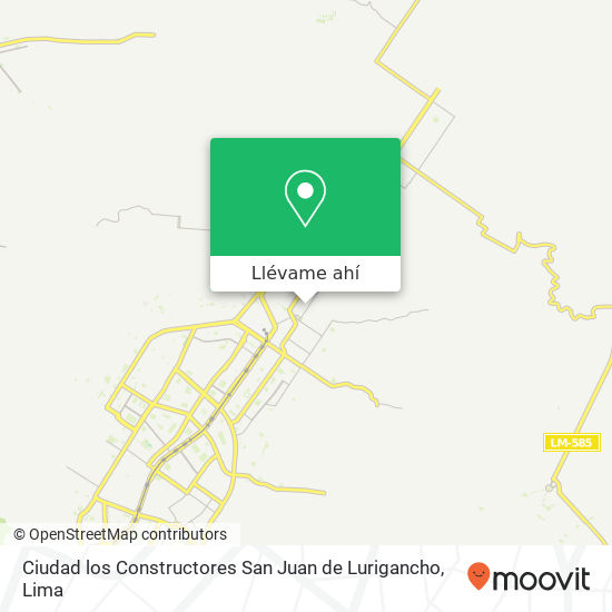 Mapa de Ciudad los Constructores   San Juan de Lurigancho