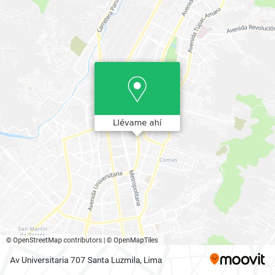 Mapa de Av  Universitaria 707 Santa Luzmila