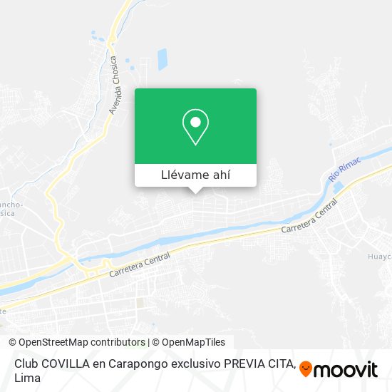 Mapa de Club COVILLA  en Carapongo  exclusivo  PREVIA CITA