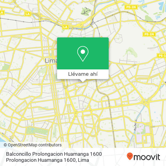 Mapa de Balconcillo  Prolongacion Huamanga 1600 Prolongacion Huamanga 1600