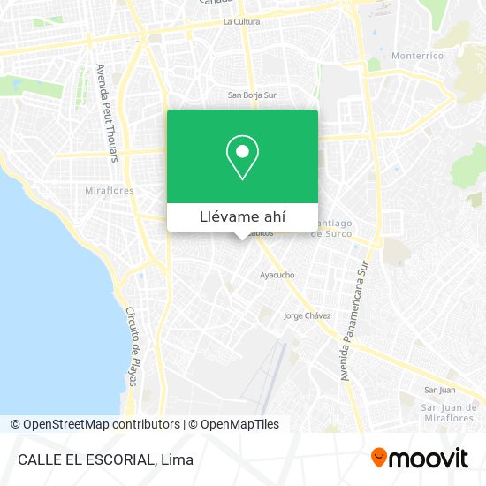 Mapa de CALLE EL ESCORIAL