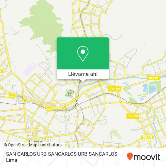 Mapa de SAN CARLOS  URB  SANCARLOS URB  SANCARLOS