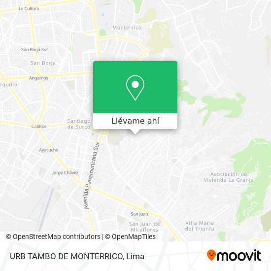 Mapa de URB  TAMBO DE MONTERRICO