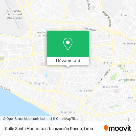 Mapa de Calle Santa Honorata   urbanización Pando
