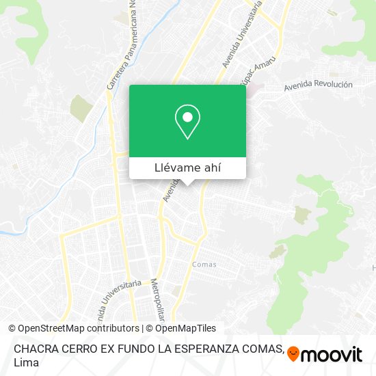 Mapa de CHACRA CERRO   EX FUNDO LA ESPERANZA   COMAS