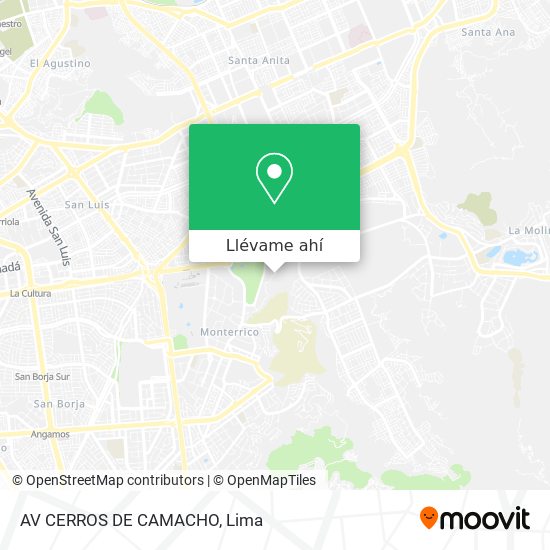 Mapa de AV  CERROS DE CAMACHO