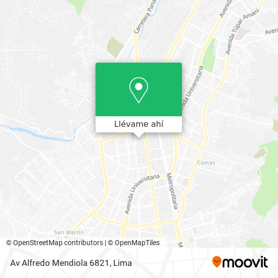 Mapa de Av  Alfredo Mendiola 6821