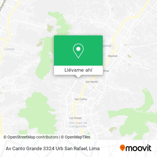 Mapa de Av  Canto Grande 3324 Urb  San Rafael