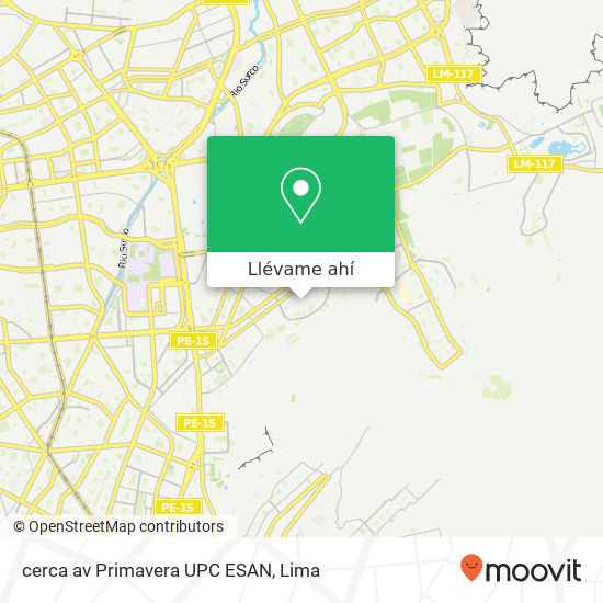 Mapa de cerca av  Primavera  UPC  ESAN