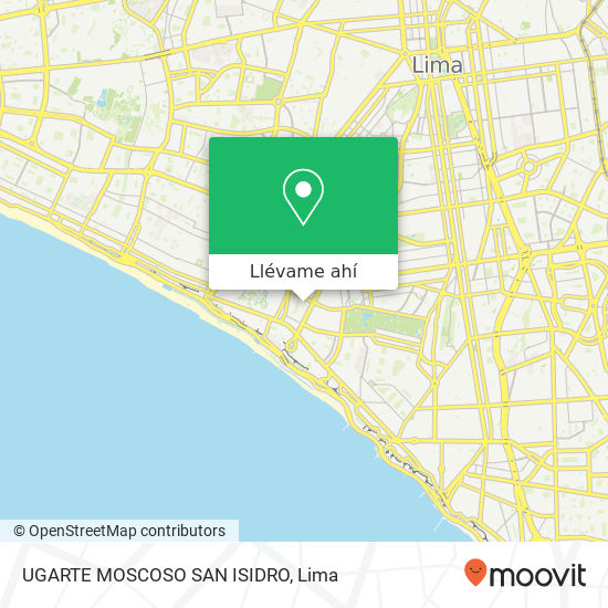 Mapa de UGARTE MOSCOSO  SAN ISIDRO