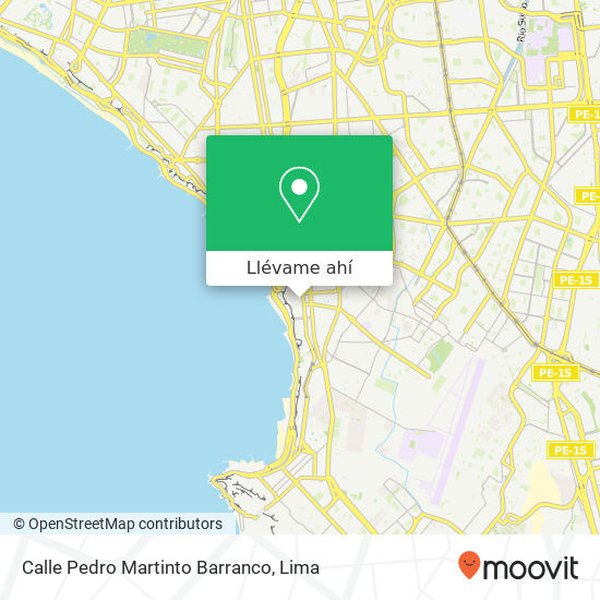Mapa de Calle Pedro Martinto  Barranco
