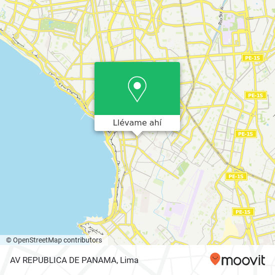 Mapa de AV REPUBLICA DE PANAMA
