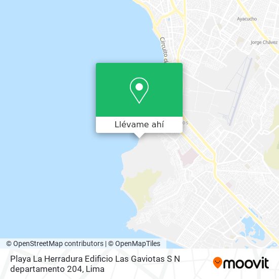Mapa de Playa La Herradura  Edificio Las Gaviotas S N  departamento 204