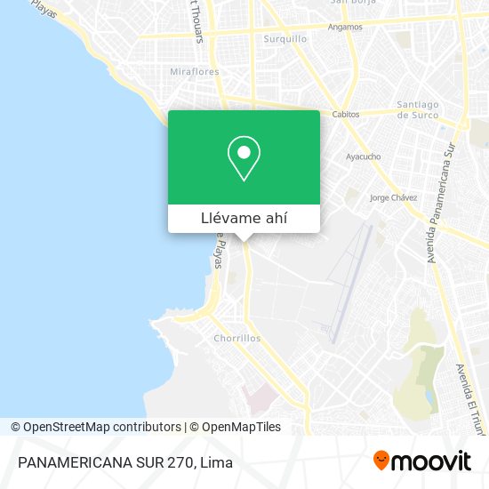 Mapa de PANAMERICANA SUR 270