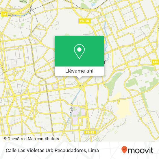 Mapa de Calle Las Violetas Urb  Recaudadores