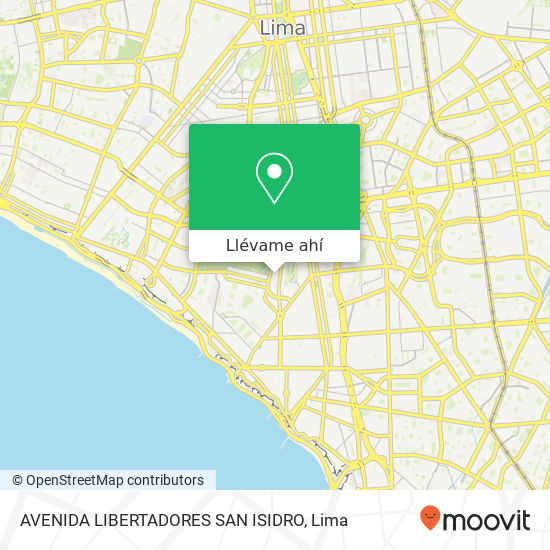 Mapa de AVENIDA LIBERTADORES  SAN ISIDRO