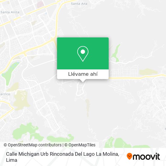 Mapa de Calle Michigan   Urb Rinconada Del Lago   La Molina