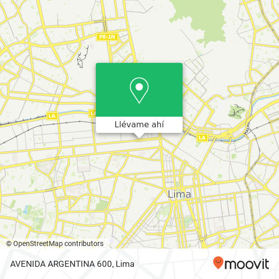 Mapa de AVENIDA ARGENTINA 600
