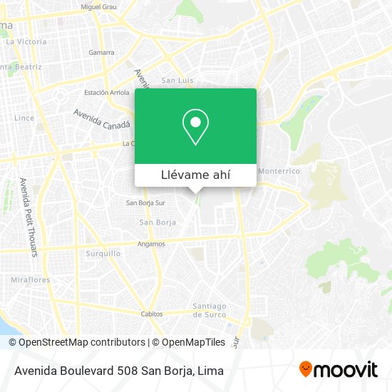 Mapa de Avenida Boulevard 508  San Borja