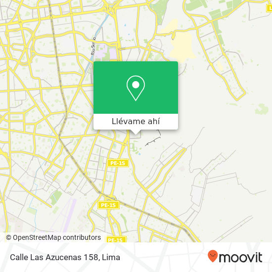 Mapa de Calle Las Azucenas 158