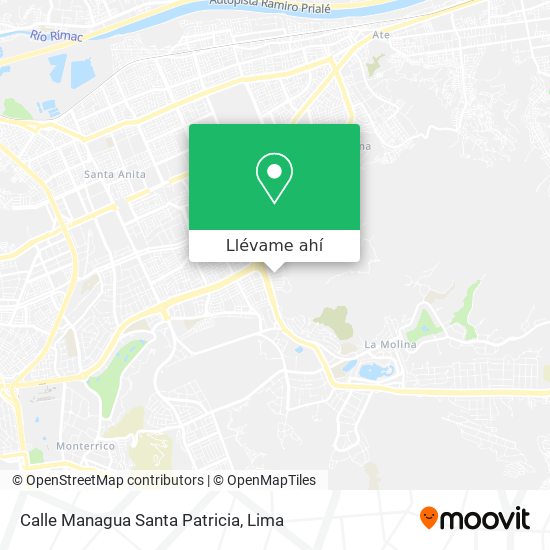 Mapa de Calle Managua  Santa Patricia