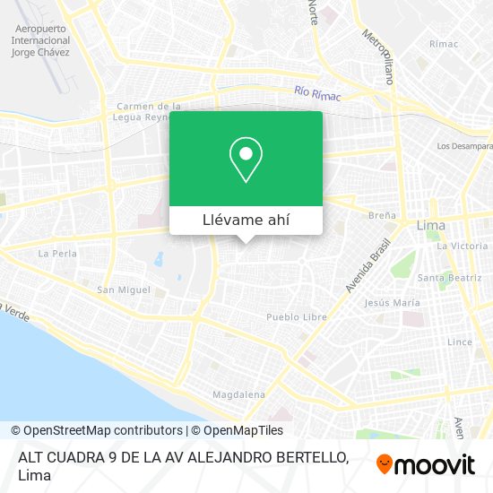 Mapa de ALT  CUADRA 9 DE LA AV  ALEJANDRO BERTELLO