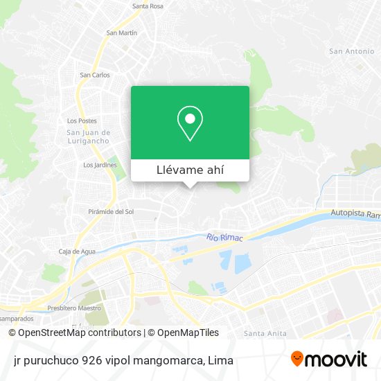 Mapa de jr  puruchuco 926  vipol mangomarca