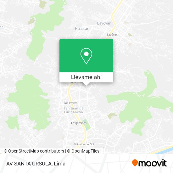 Mapa de AV  SANTA URSULA