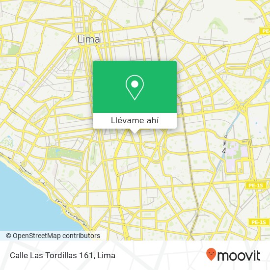 Mapa de Calle Las Tordillas 161