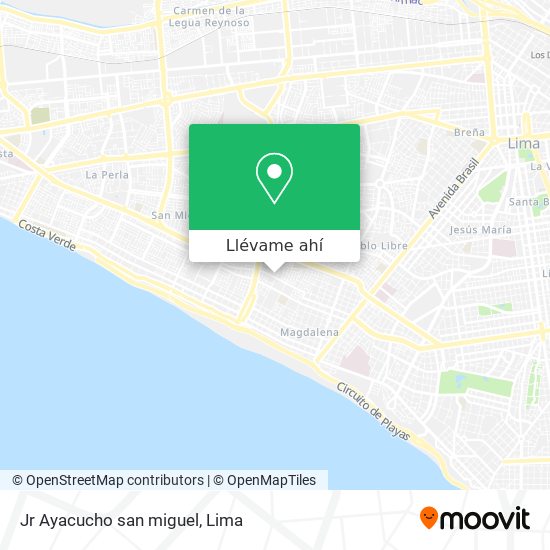 Mapa de Jr Ayacucho  san miguel