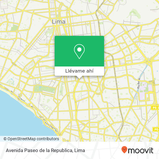 Mapa de Avenida Paseo de la Republica