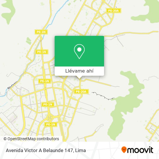 Mapa de Avenida Victor A Belaunde 147